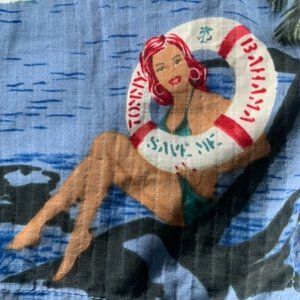 Tommy Bahama Swim Trunks, Men S, 1950's pinup girl design, Paradise Nation, NWOT